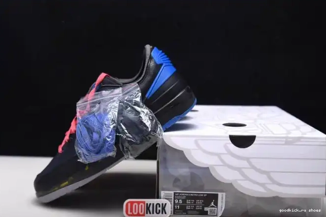 Rep Jordan Black Low Blue 2 Retro Off-White DJ4375-004 SP 0424